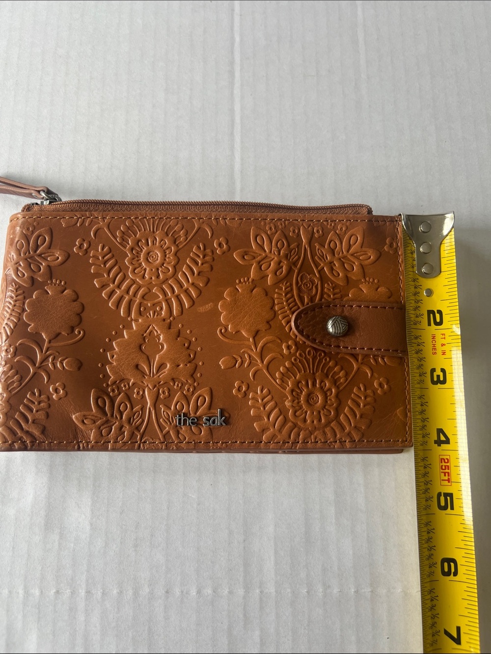 The Sak Embossed Floral Leather Wallet - Brown - Picture 5 of 7